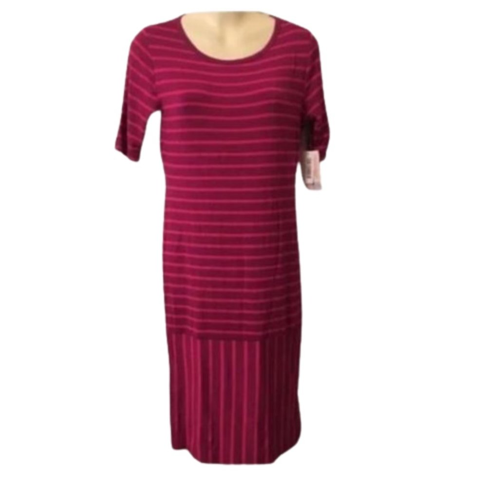 NWT LuLuRoe Pink Purple Striped Dress . Size Small. Women's‎ Ladies Fashion